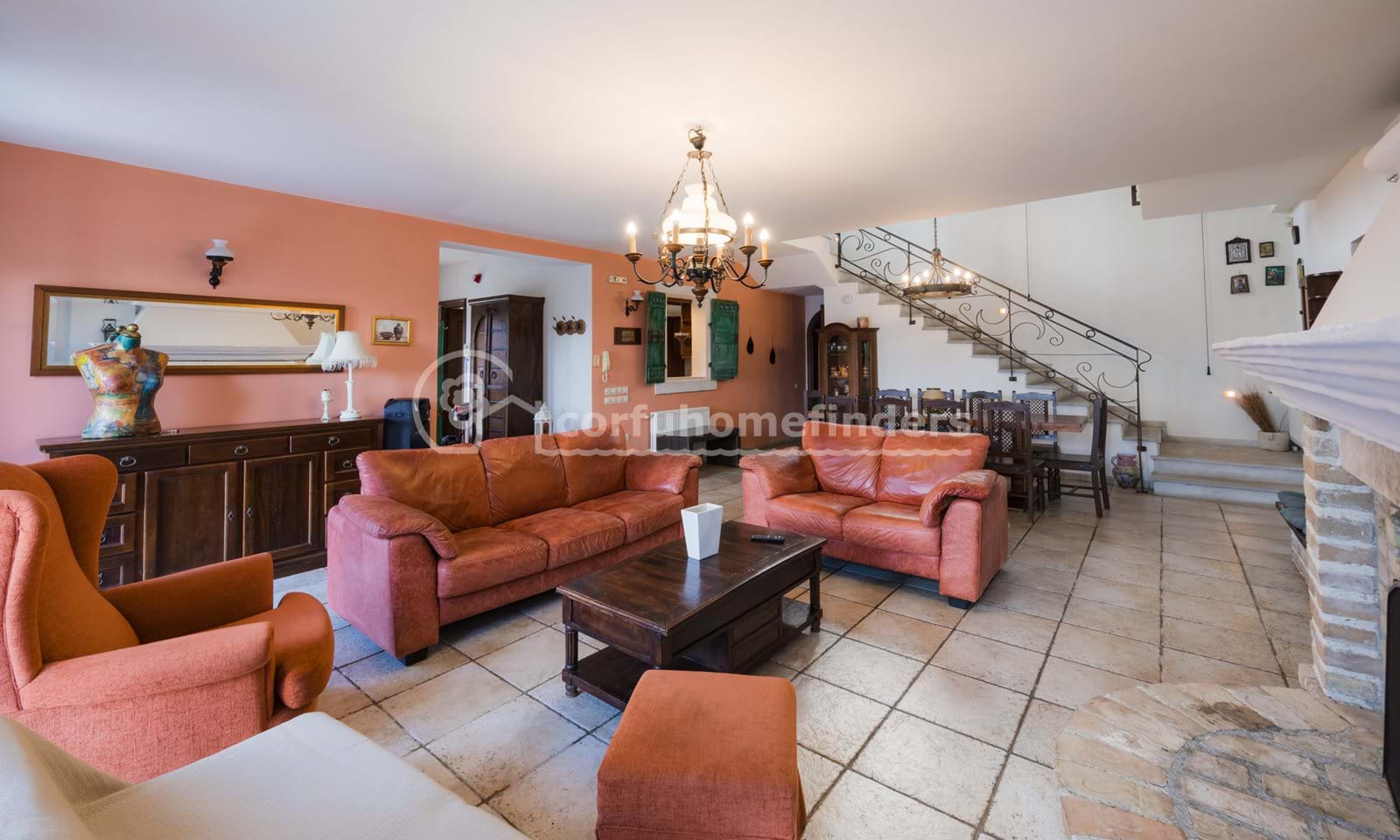 Listing photograph 2 of 20 of the house in Kassiopi, published by Corfu Home Finders.