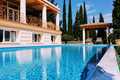 Pool and house