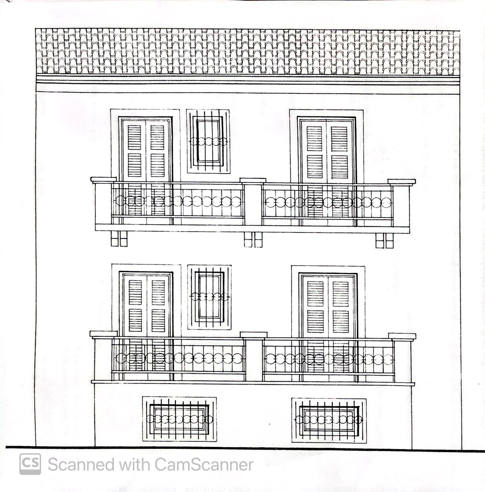 Rear facade with seaview