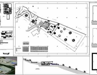 Topographic with building plan