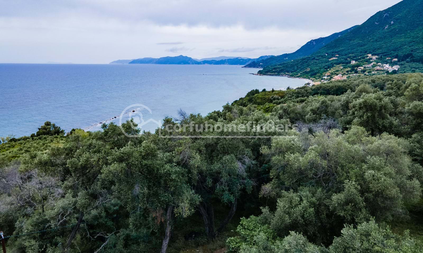Listing photograph 1 of 5 of the land in Paramonas, published by Corfu Home Finders.