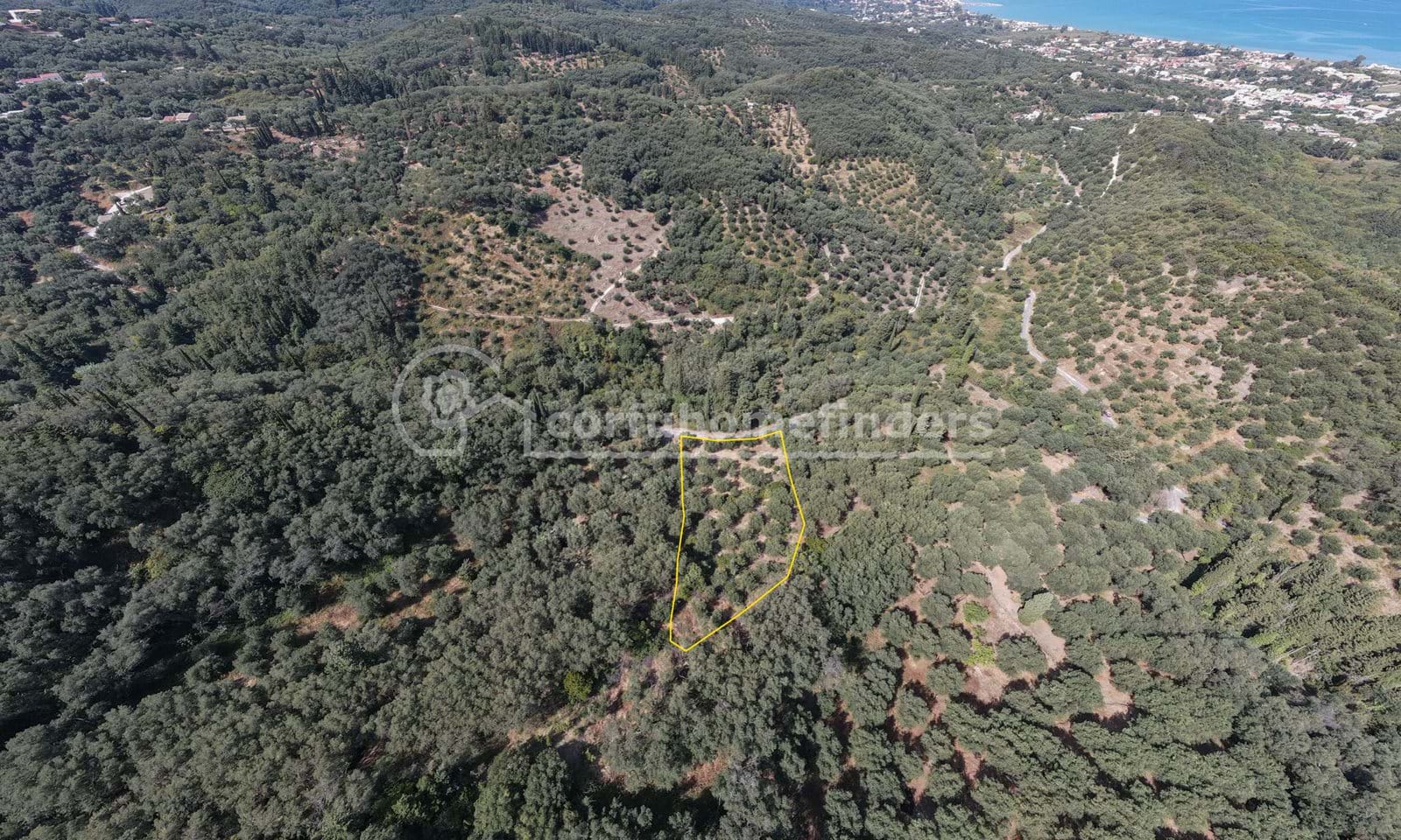Listing photograph 1 of 8 of the land in Agios Pantaleimonas, published by Corfu Home Finders.