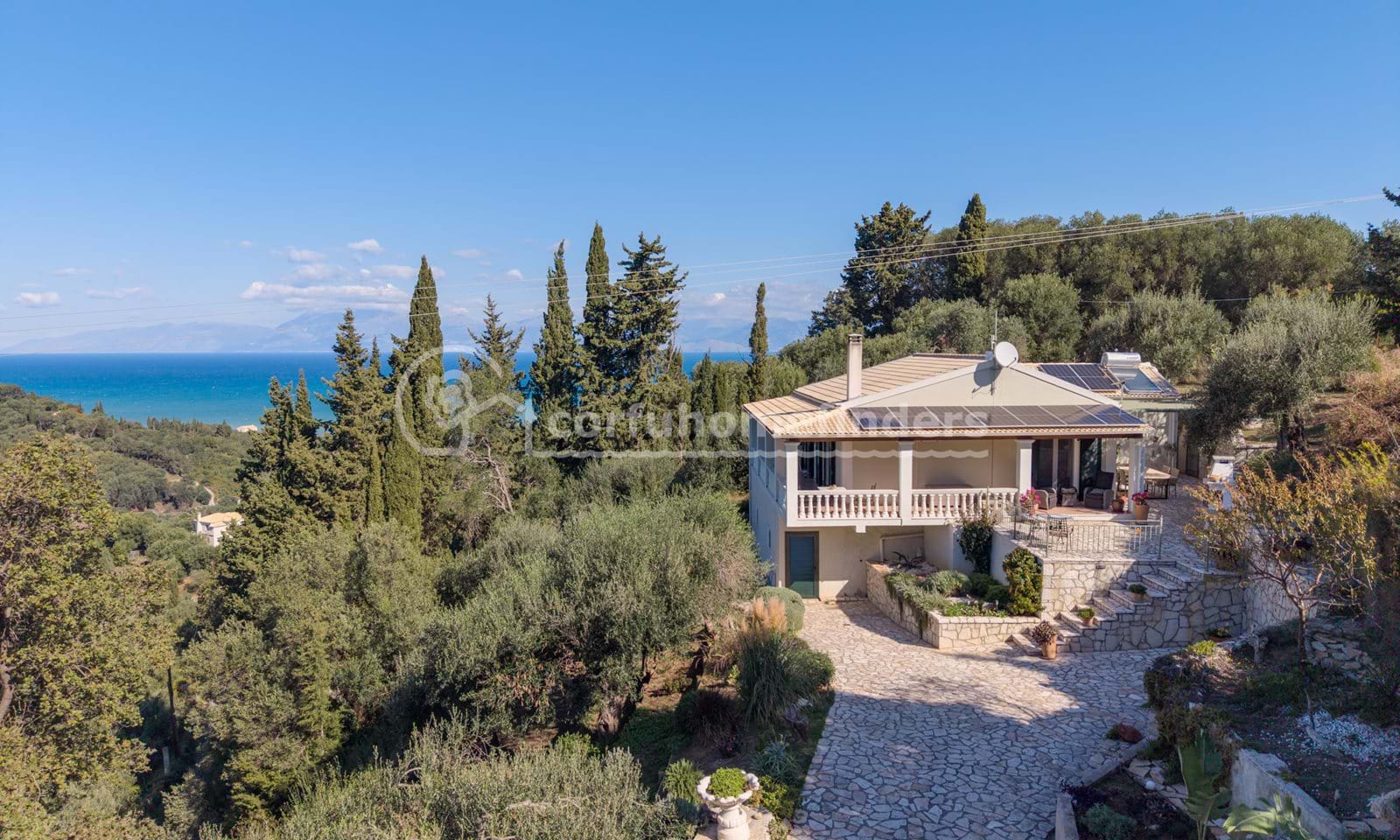 Listing photograph 1 of 23 of the house in Karousades, published by Corfu Home Finders.