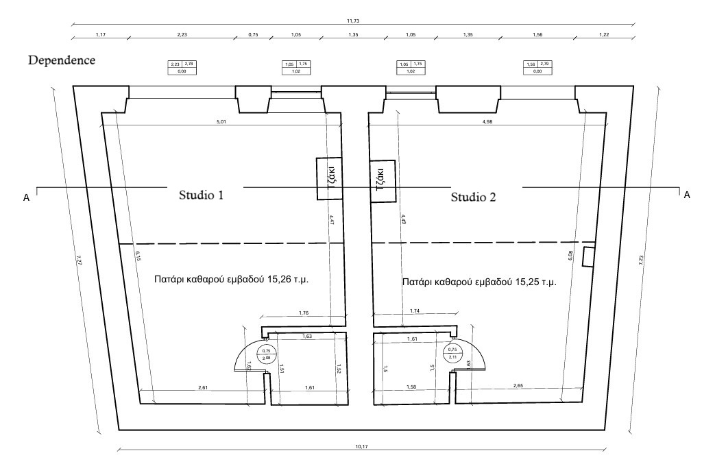 Small building floor plan