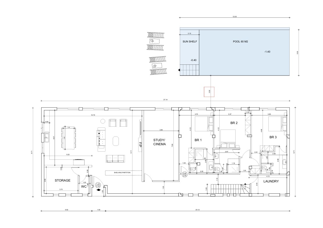 Tritsi ground floor and pool