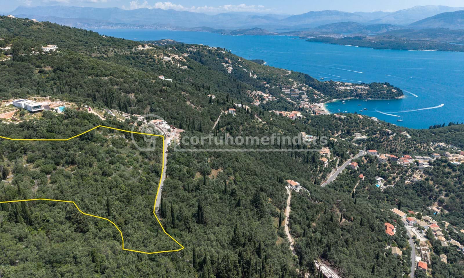 Listing photograph 6 of 6 of the land in Kentroma, published by Corfu Home Finders.