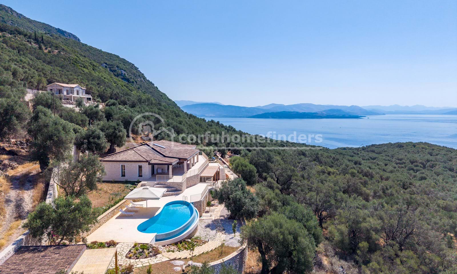 Listing photograph 1 of 39 of the house in Spartilas, published by Corfu Home Finders.