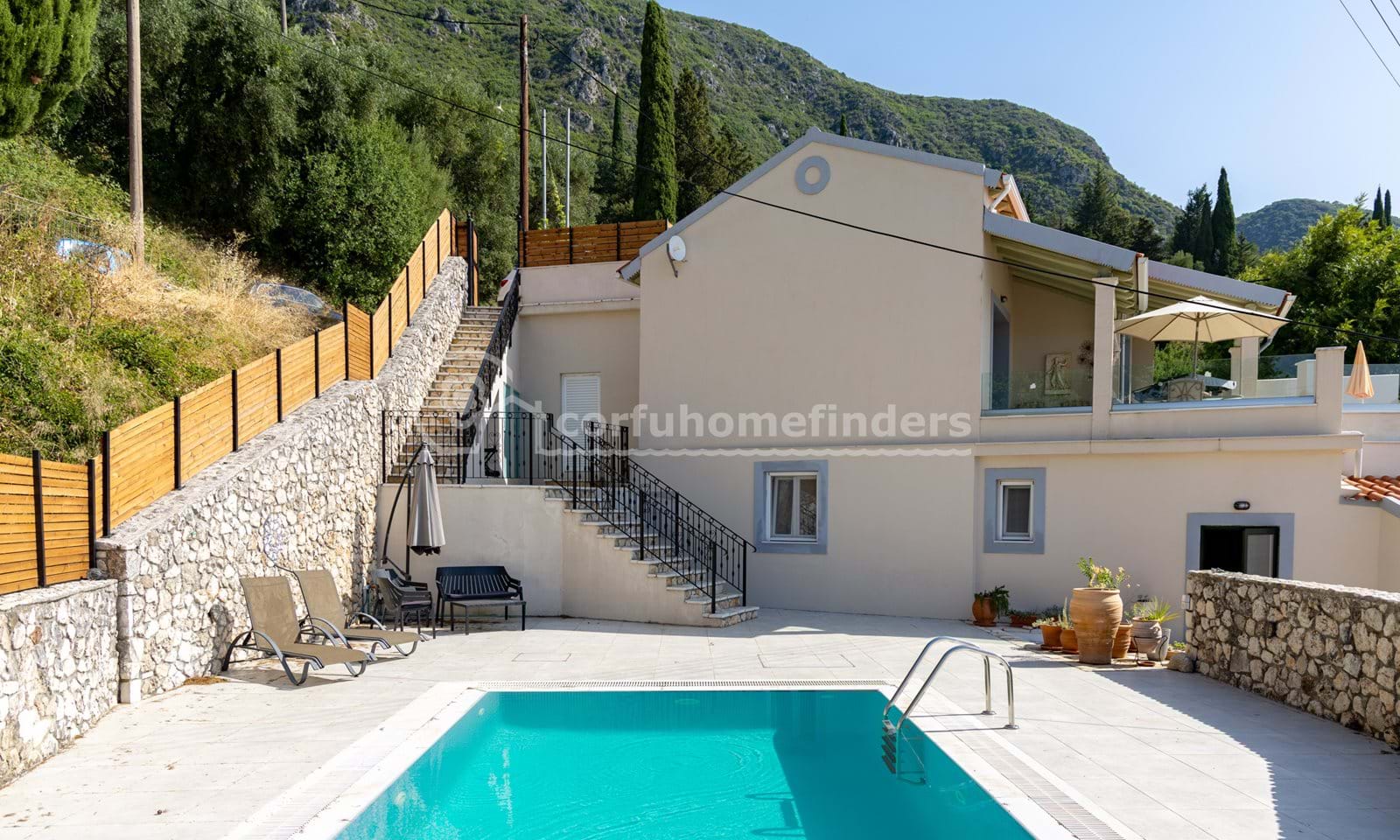 Listing photograph 1 of 21 of the house in Spartilas, published by Corfu Home Finders.