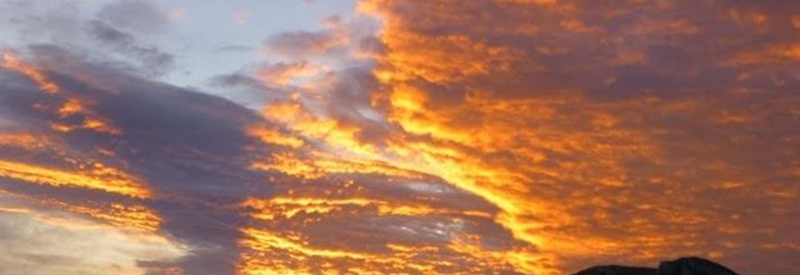 Banner for Sunset last night