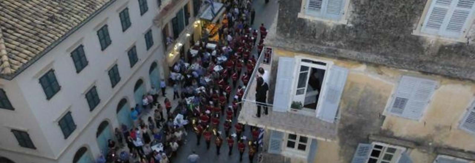 Banner for Easter in Corfu